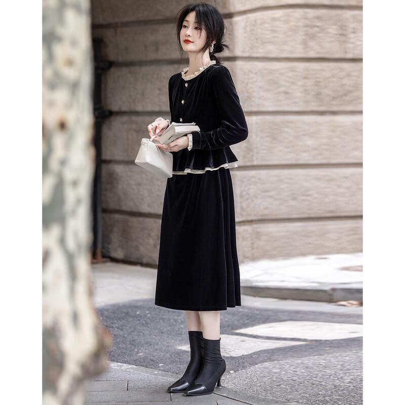 Demana Miss Brownie French Faux Two-Piece Velvet Ruffle Tea Dress S
Demana Miss Brownie French Faux Two-Piece Velvet Ruffle Tea Dress S
