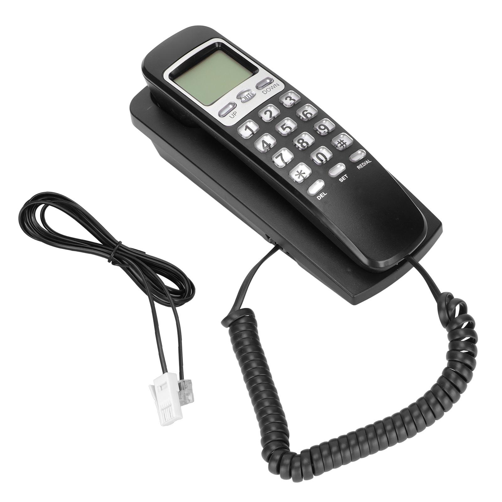 Wired Wall Phone Multifunctional Calendar LCD Display Caller ID Landline with Buttons for Home чорний
Wired Wall Phone Multifunctional Calendar LCD Display Caller ID Landline with Buttons for Home чорний