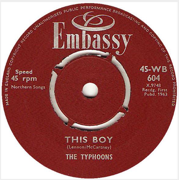 7inch Record TYPHOONS / MIKE REDWAY - This Boy / It s Almost Tomorrow 45WB604 Embassy 1963 UK Rock Used
7inch Record TYPHOONS / MIKE REDWAY - This Boy / It s Almost Tomorrow 45WB604 Embassy 1963 UK Rock Used