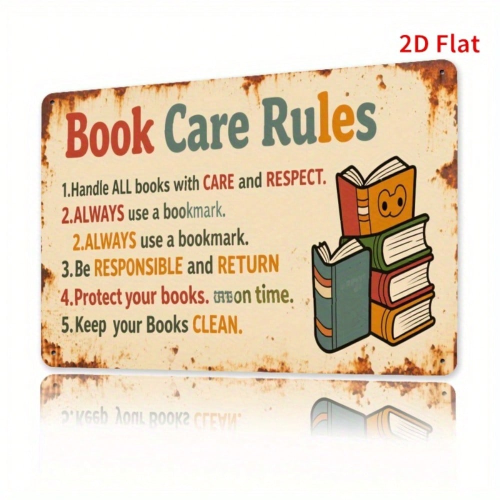 Vintage Metal Book Care Sign D Flat Wall Art Decor x Inch For Home Library Cafe Bar Office 20x30cm(7.8x11.8inch)
Vintage Metal Book Care Sign D Flat Wall Art Decor x Inch For Home Library Cafe Bar Office 20x30cm(7.8x11.8inch)