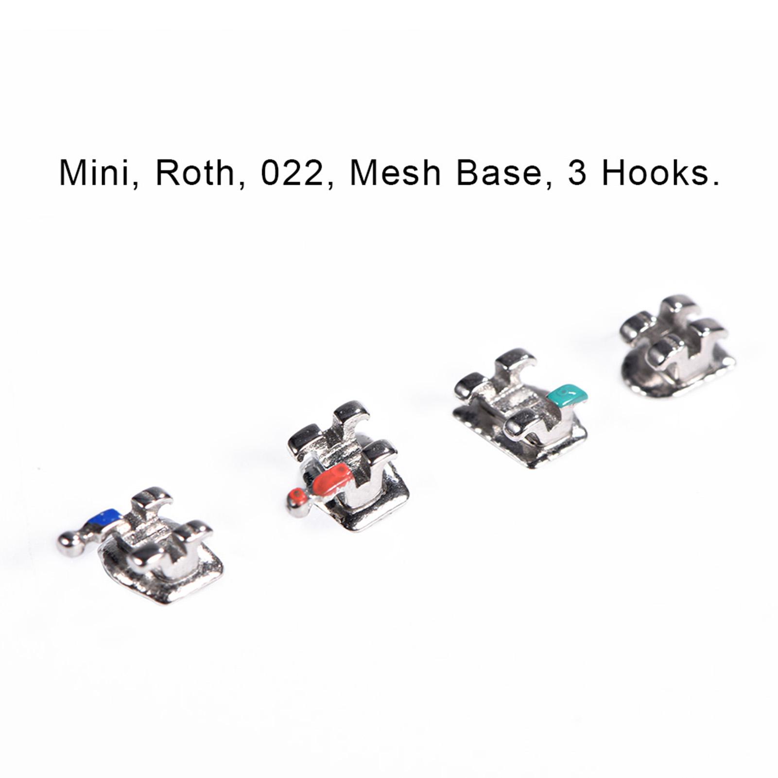 10 упаковок металлических ортодонтических брекетов для зубов Mini Roth 022, сетчатая основа, 3 крючка
10 упаковок металлических ортодонтических брекетов для зубов Mini Roth 022, сетчатая основа, 3 крючка