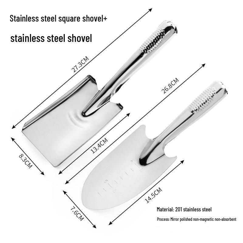 Садова лопата з нержавіючої сталі для ґрунту та квітів, універсальна для піску та моря, ідеальна для домашнього садівництва
Садова лопата з нержавіючої сталі для ґрунту та квітів, універсальна для піску та моря, ідеальна для домашнього садівництва