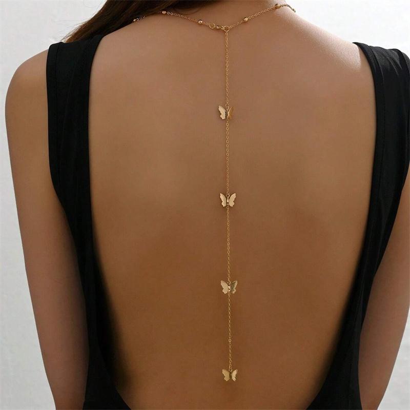 New Butterfly Back Drop Chain Necklace For Women Elegant Long Backless Tassel Necklace Wedding Beach Party Vacation Jewelry
New Butterfly Back Drop Chain Necklace For Women Elegant Long Backless Tassel Necklace Wedding Beach Party Vacation Jewelry