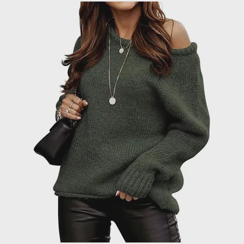 Off-Shoulder Sexy Round Neck Knit Pullover: Solid Color Casual Loose Plus Size Women s Sweater - Autumn/Winter Collection Medium
Off-Shoulder Sexy Round Neck Knit Pullover: Solid Color Casual Loose Plus Size Women s Sweater - Autumn/Winter Collection Medium