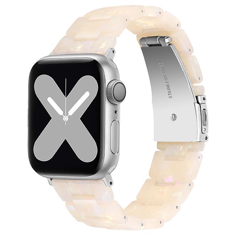 Replacement 3 Beads Resin Watch Strap Band for Apple Watch Series 10 42mm/9 8 7 41mm/6 5 4 SE SE (2022) SE (2023) 40mm/3 2 1 38mm White
Replacement 3 Beads Resin Watch Strap Band for Apple Watch Series 10 42mm/9 8 7 41mm/6 5 4 SE SE (2022) SE (2023) 40mm/3 2 1 38mm White