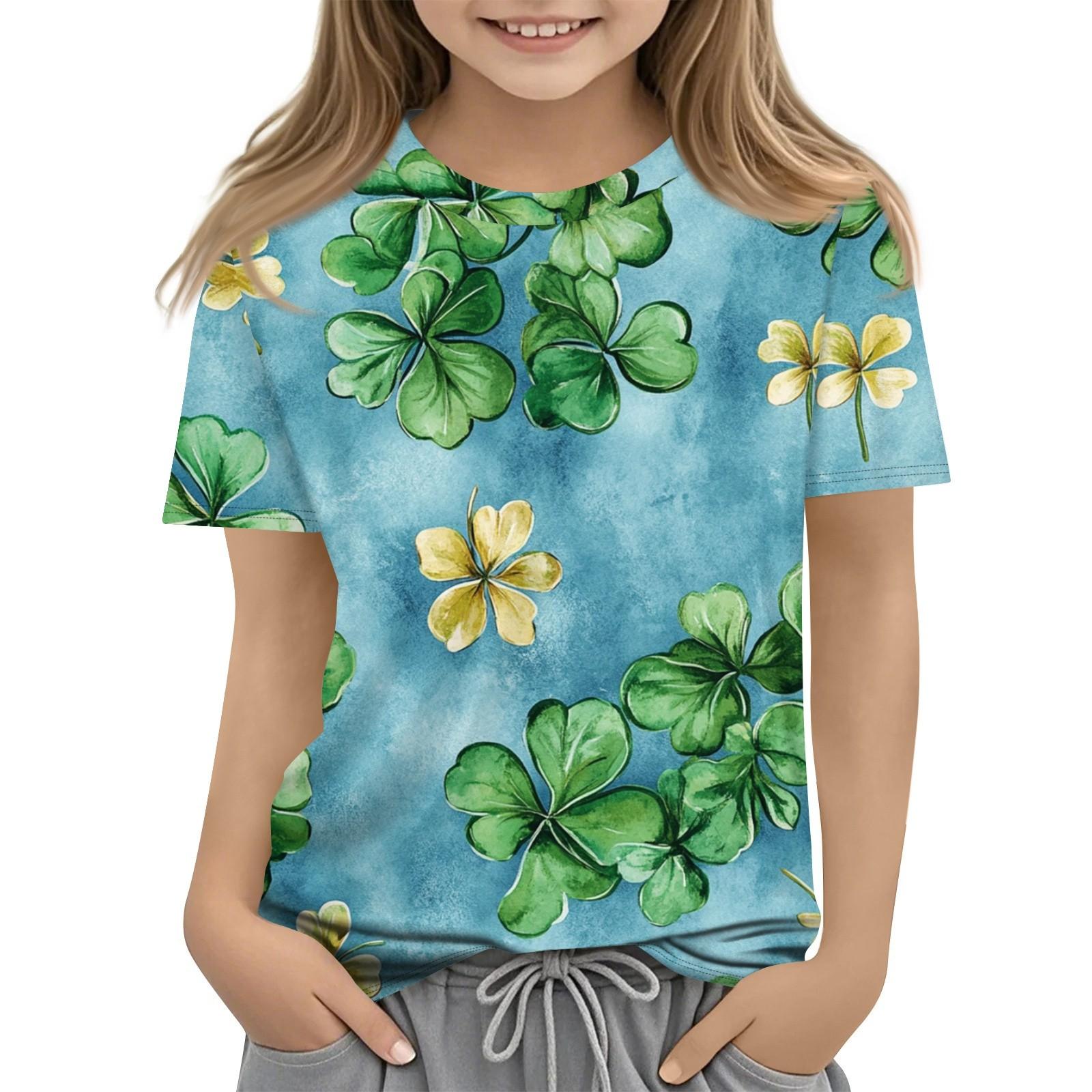 Детская мода повседневная с короткими рукавами St. Футболка с круглым вырезом и принтом Патрика 120
Детская мода повседневная с короткими рукавами St. Футболка с круглым вырезом и принтом Патрика 120