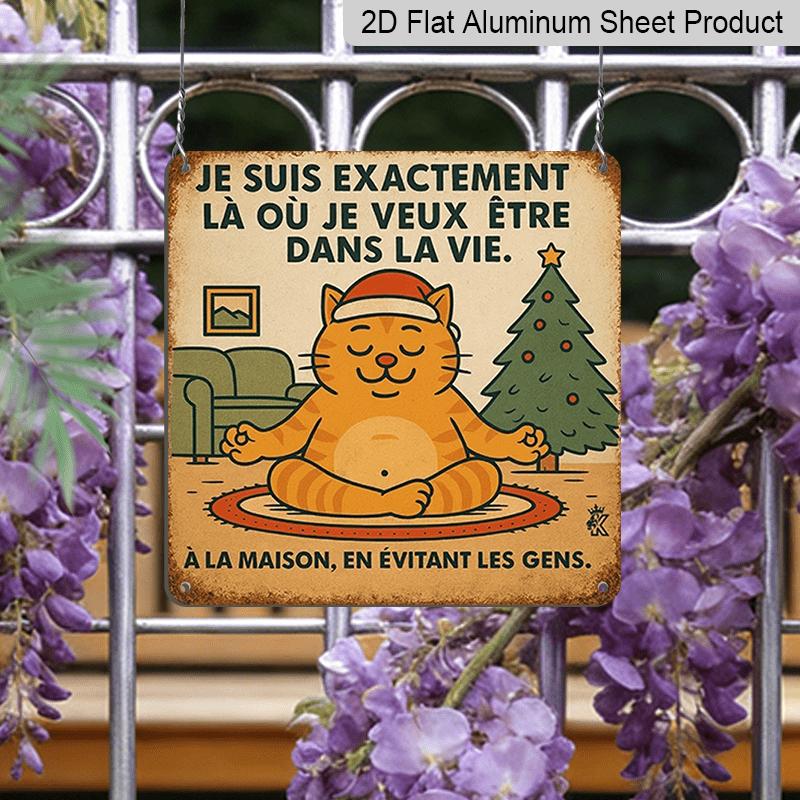 2D Flat 1pc, Christmas Decor, Funny Cat Sign, Vintage Aluminium Sign, Home Wall Art, I M Exactly Where I Want To Be in Life, Cozy Holiday Decor 20*20cm
2D Flat 1pc, Christmas Decor, Funny Cat Sign, Vintage Aluminium Sign, Home Wall Art, I M Exactly Where I Want To Be in Life, Cozy Holiday Decor 20*20cm