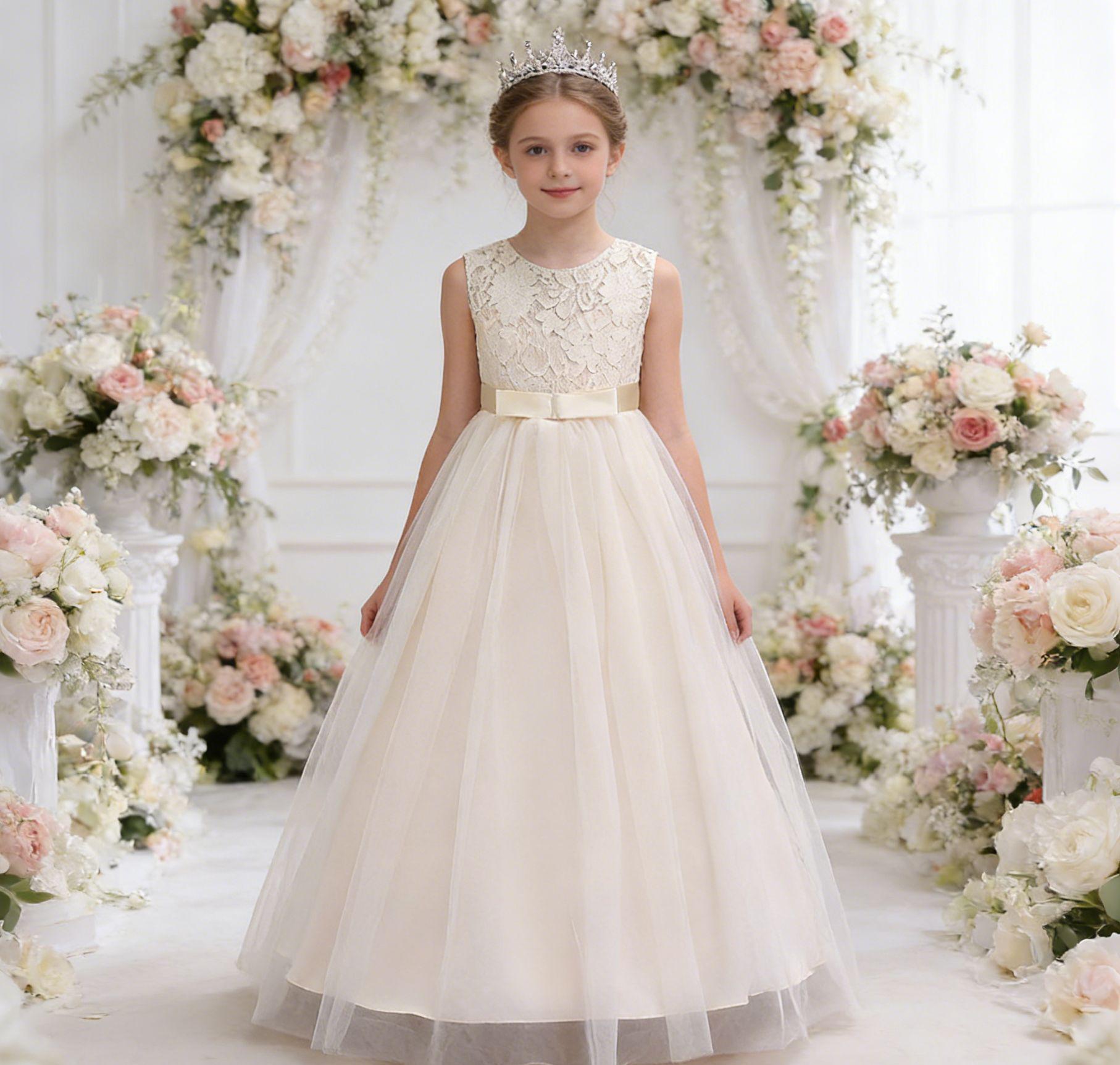 Дитяча мереживна весільна сукня принцеси з довгою пишною спідницею 120 cm
Дитяча мереживна весільна сукня принцеси з довгою пишною спідницею 120 cm