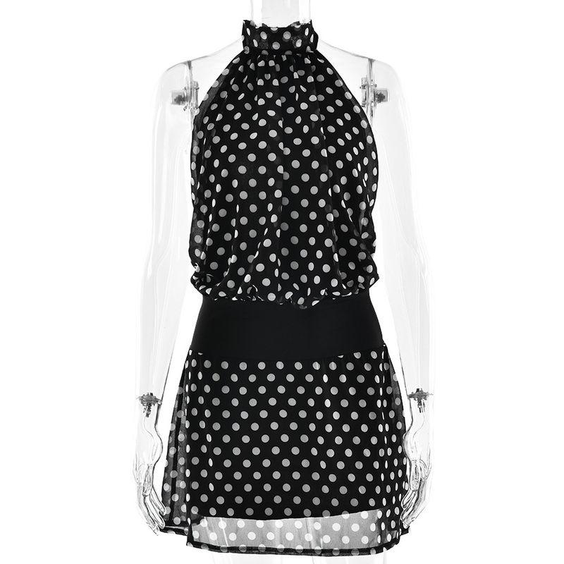Уличная мода для путешествий, летнее поступление, платье в горошек, модный халтер, открытая спина, шифон, сексуальное, с низкой талией, черное в белый горошек Black(Chiffon + milk silk fabric) S
Уличная мода для путешествий, летнее поступление, платье в горошек, модный халтер, открытая спина, шифон, сексуальное, с низкой талией, черное в белый горошек Black(Chiffon + milk silk fabric) S
