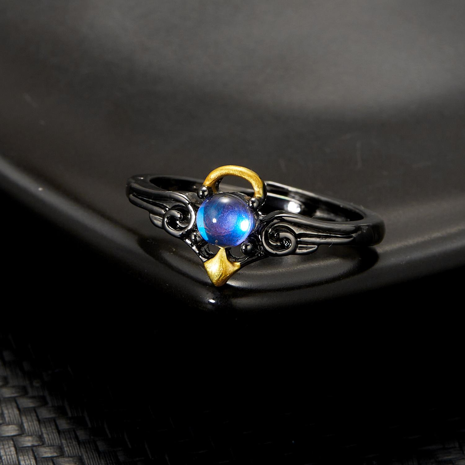 Angel and Demon Wings Couple Ring For Women Rose Gold Colour Black Fashion Moonstone Adjustable Opening Men s Ring Party Jewelry resizable
Angel and Demon Wings Couple Ring For Women Rose Gold Colour Black Fashion Moonstone Adjustable Opening Men s Ring Party Jewelry resizable