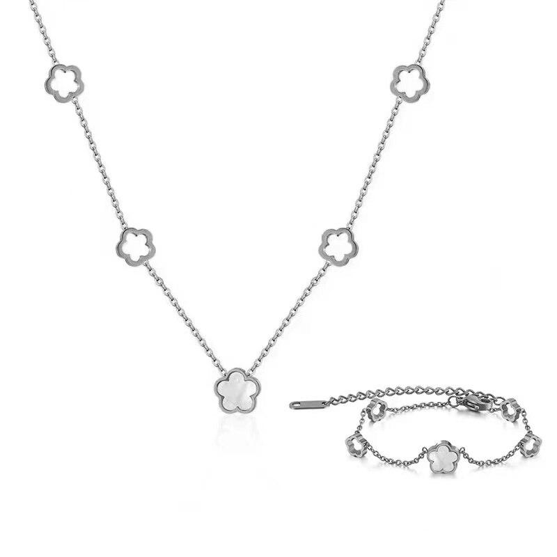White Shell Flower Necklace Bracelet 2 Pc Set Natural Shell Gold Plated Link Chain Pendant Girls Cute 2pc Jewelry Set 45cm
White Shell Flower Necklace Bracelet 2 Pc Set Natural Shell Gold Plated Link Chain Pendant Girls Cute 2pc Jewelry Set 45cm