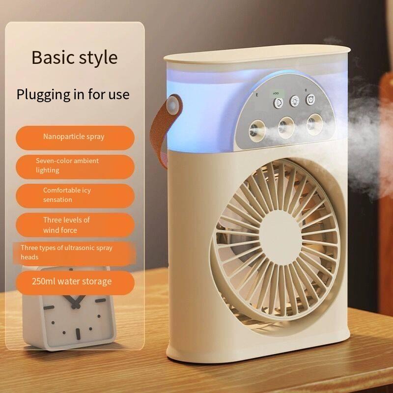 Мини-вентилятор холодного воздуха, USB-кондиционер, 3-дырочный вентилятор с распылителем, многофункциональное водяное охлаждение, портативный для дома и общежития wonde
Мини-вентилятор холодного воздуха, USB-кондиционер, 3-дырочный вентилятор с распылителем, многофункциональное водяное охлаждение, портативный для дома и общежития wonde