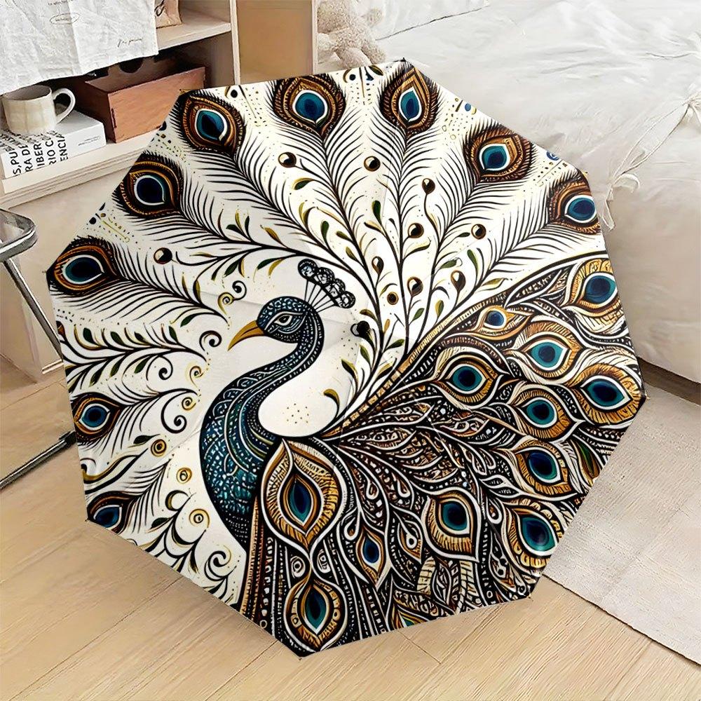 Automatic Folding Umbrella A vividly detailed peaRooster with elaborate feather patterns. Portable collapsible design, casual
Automatic Folding Umbrella A vividly detailed peaRooster with elaborate feather patterns. Portable collapsible design, casual