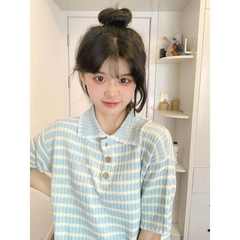 Shoulder Summer Niche Loose Milk Good Short Sleeve T-Shirt Blue M Suggested 47.50 kg-52.50 kg
Shoulder Summer Niche Loose Milk Good Short Sleeve T-Shirt Blue M Suggested 47.50 kg-52.50 kg