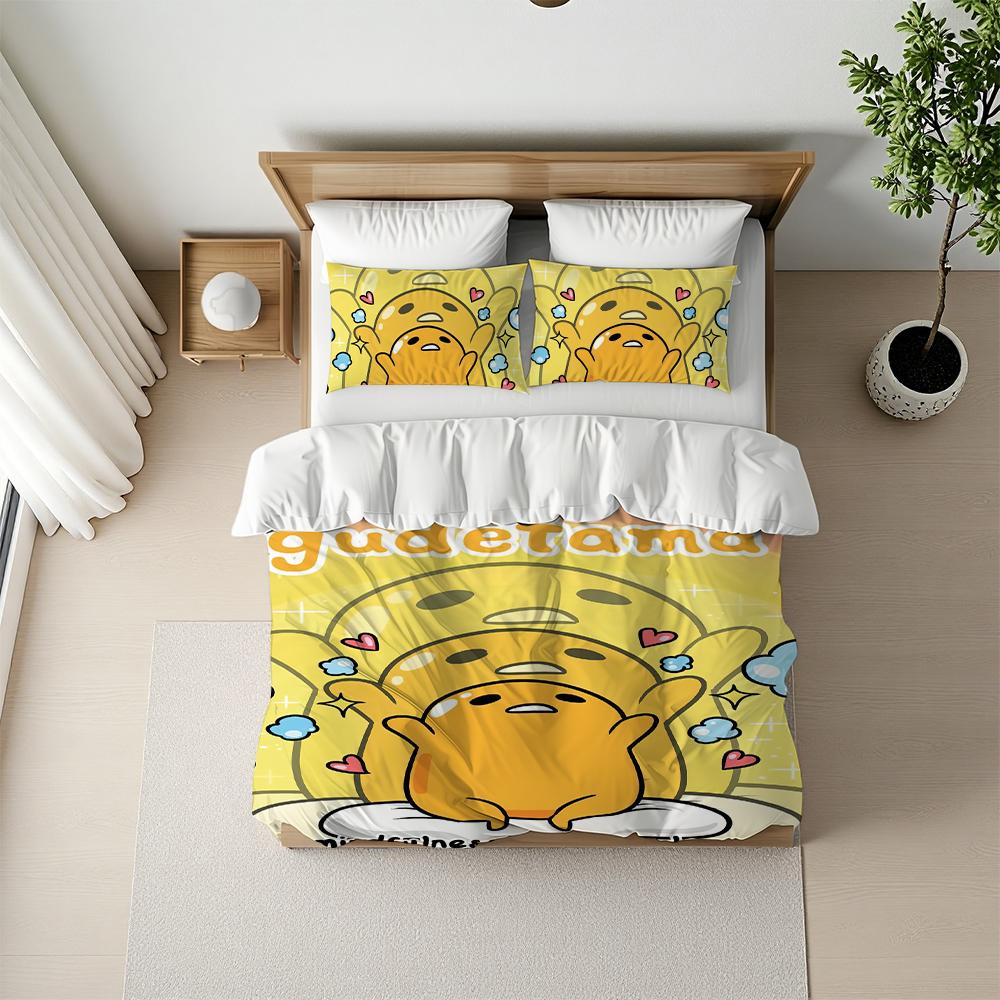 Funny Cute Gudetama Duvet Cover Set Home Style Bedding Soft Laundry Cotton Bed 3 Piece Set Student Dormitory Gift 135x200cm
Funny Cute Gudetama Duvet Cover Set Home Style Bedding Soft Laundry Cotton Bed 3 Piece Set Student Dormitory Gift 135x200cm