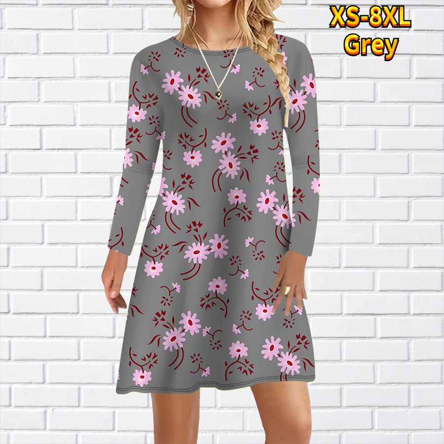 Женское повседневное платье с принтом Plumeria Rubra, платья для женщин с круглым вырезом и короткими рукавами, платье больших размеров M серый
Женское повседневное платье с принтом Plumeria Rubra, платья для женщин с круглым вырезом и короткими рукавами, платье больших размеров M серый