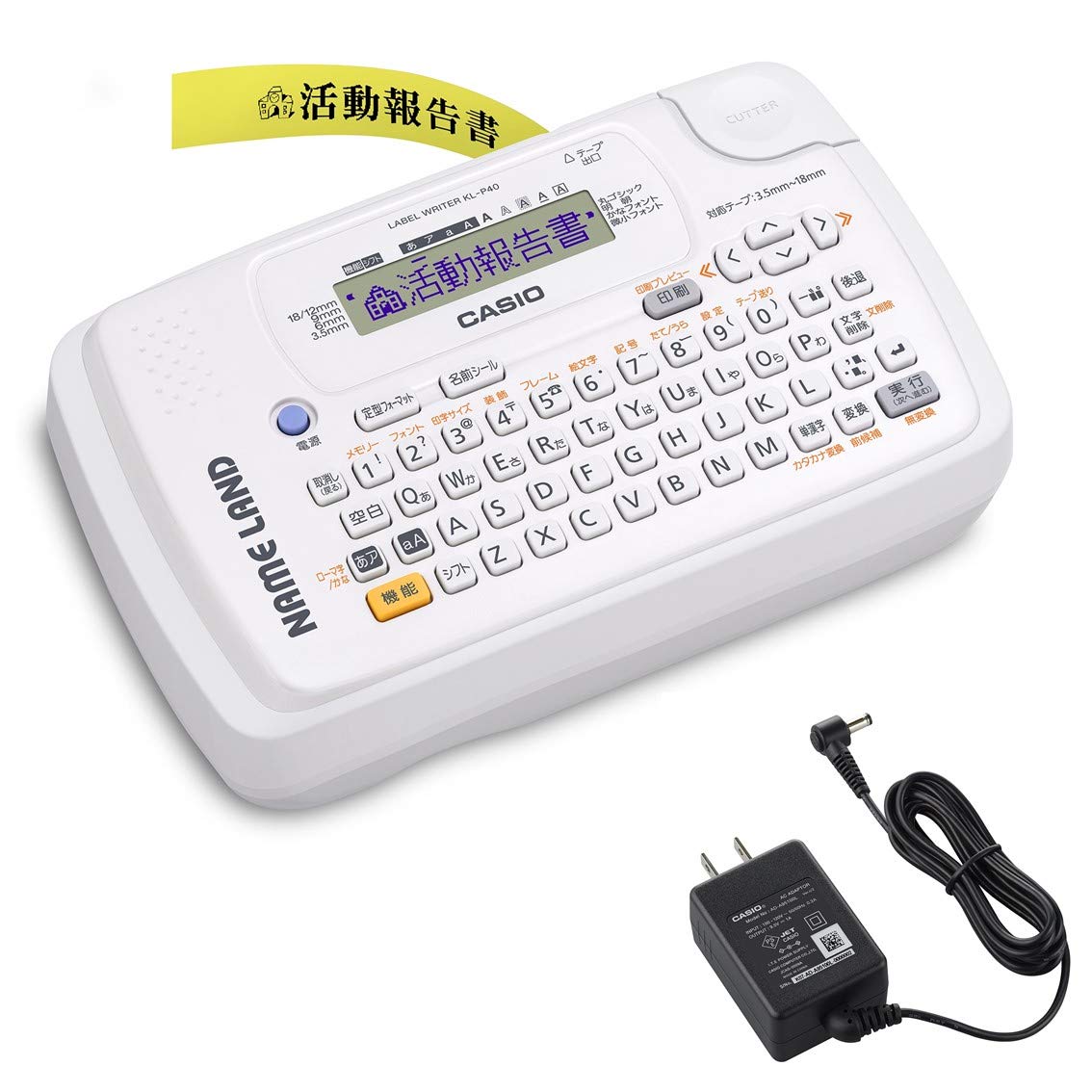 Casio Nameland Label Writer Compact Model with Adapter Set KL-P40-WE KL-P4SET (3.5mm-18mm Width) белый
Casio Nameland Label Writer Compact Model with Adapter Set KL-P40-WE KL-P4SET (3.5mm-18mm Width) белый