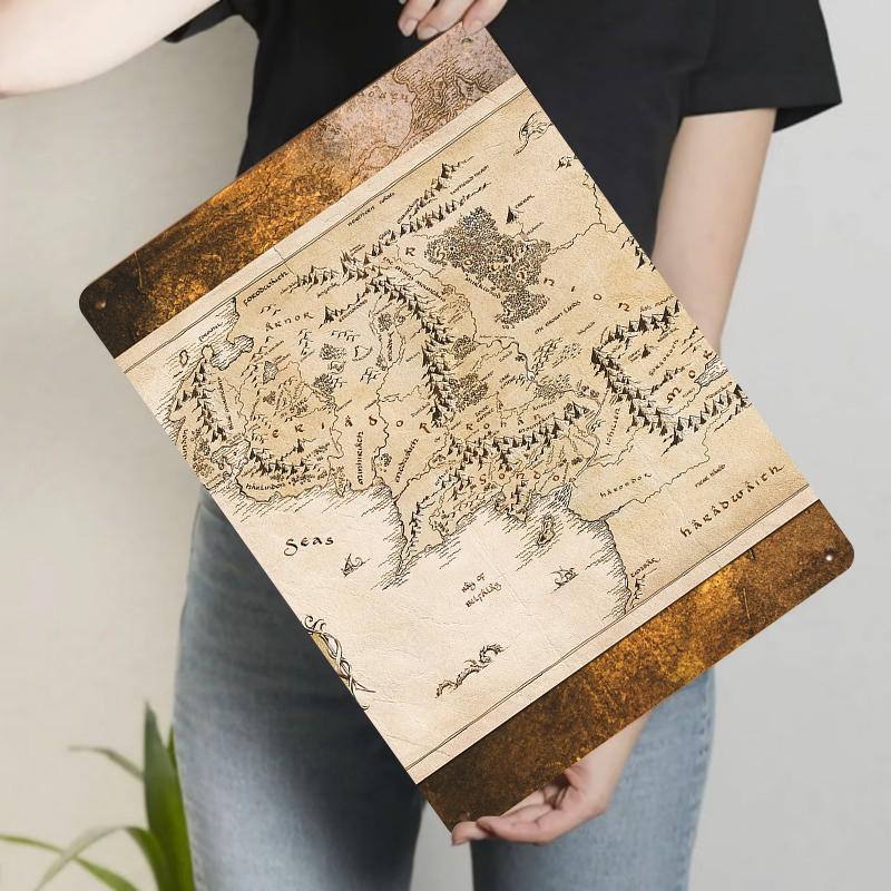 Vintage Middle Earth Map Metal Wall Art Decorative Painting for Living Room Study Creative Home Decor 20x30cm(7.8x11.8inch)
Vintage Middle Earth Map Metal Wall Art Decorative Painting for Living Room Study Creative Home Decor 20x30cm(7.8x11.8inch)