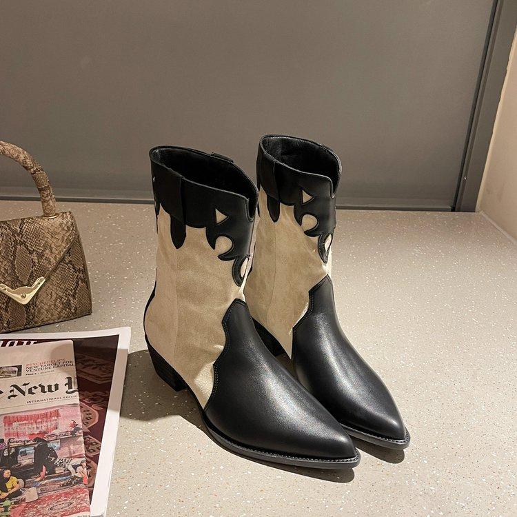 Grape mother same French retro thick heel medium tube short boots pointed western cowboy boots women s spring and autumn 2025 35
Grape mother same French retro thick heel medium tube short boots pointed western cowboy boots women s spring and autumn 2025 35