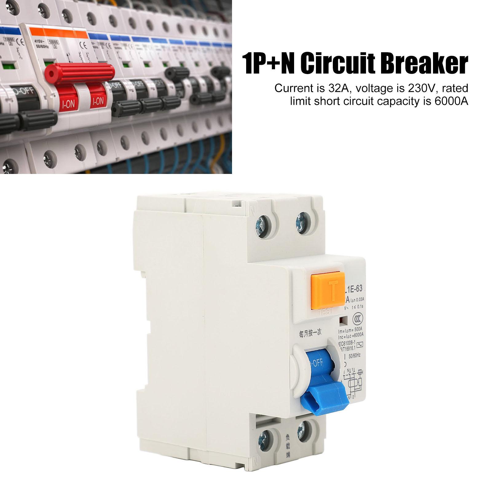 Small Leakage Circuit Breaker Flame Retardant PC Housing Mini Circuit Breaker 1P+N 32A 230V
Small Leakage Circuit Breaker Flame Retardant PC Housing Mini Circuit Breaker 1P+N 32A 230V