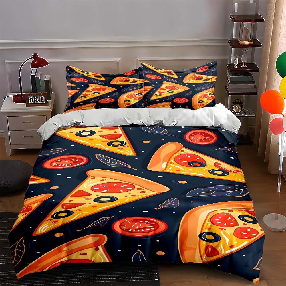Pizza-themed design. Bedding Duvet cover sets Duvet covers Pillowcases gifts (1 * Duvet Cover 2 * Pillowcases, without duvet insert) 135x200cm
Pizza-themed design. Bedding Duvet cover sets Duvet covers Pillowcases gifts (1 * Duvet Cover 2 * Pillowcases, without duvet insert) 135x200cm