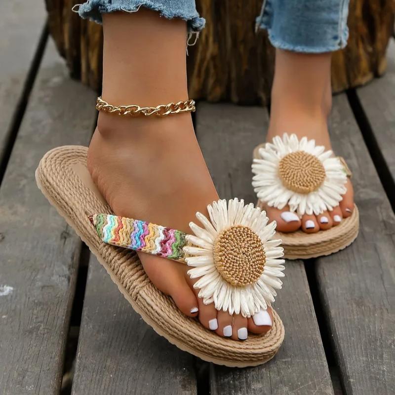 New Linen Flower Decor Flip Flops Fashion Women Slides Flat Heel Outdoor Beach Summer Woman Slippers Ladies Shoes 36
New Linen Flower Decor Flip Flops Fashion Women Slides Flat Heel Outdoor Beach Summer Woman Slippers Ladies Shoes 36