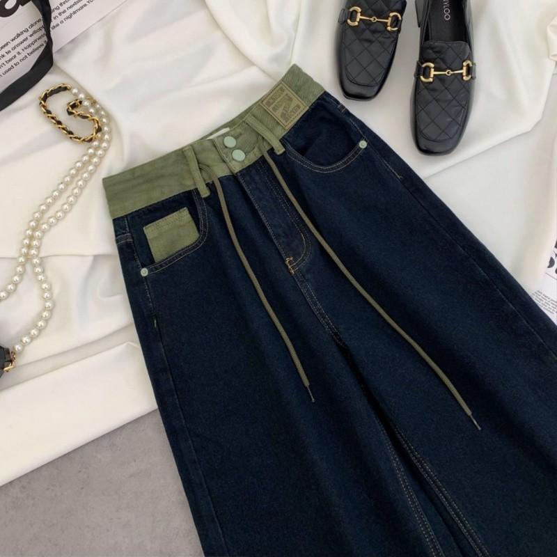 Женские джинсы с завязками на резинке, женские весенне-осенние свободные широкие брюки с высокой талией XXL зелёный
Женские джинсы с завязками на резинке, женские весенне-осенние свободные широкие брюки с высокой талией XXL зелёный