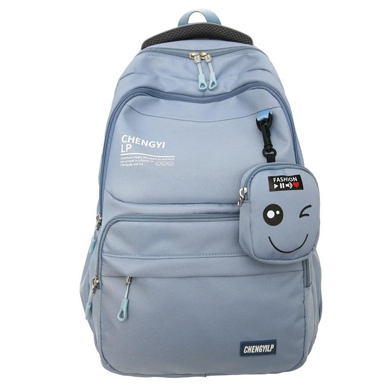 Рюкзак с принтом букв, студенческий, большой вместимости, женский школьный рюкзак с кошельком для монет синий
Рюкзак с принтом букв, студенческий, большой вместимости, женский школьный рюкзак с кошельком для монет синий