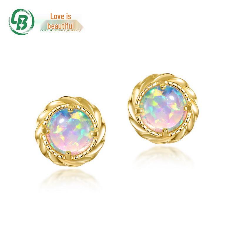 Opal Sterling Silver Gold-Plated Earrings: Korean & Japanese-Inspired Fashion with Exquisite Design 925 Silver
Opal Sterling Silver Gold-Plated Earrings: Korean & Japanese-Inspired Fashion with Exquisite Design 925 Silver