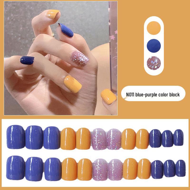 Lively Blue & Yellow Macaron Color Block Press-On Nail Tips: Playful, Removable, Cute, Finished Manicure
Lively Blue & Yellow Macaron Color Block Press-On Nail Tips: Playful, Removable, Cute, Finished Manicure