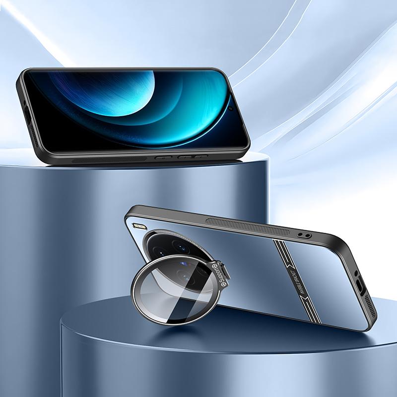 Phone Cover for vivo X100 5G Matte PC+TPU Phone Shell with Lens Frame Kickstand Navy Blue
Phone Cover for vivo X100 5G Matte PC+TPU Phone Shell with Lens Frame Kickstand Navy Blue