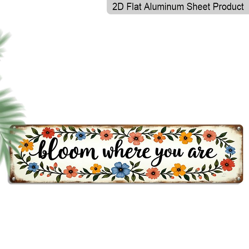 2D Flat, 1pc Rustic Bloom Bloom Where You Are Aluminium Decorative Sign - Vintage Farmhouse Floral Decor with Wood Grain, Wood Plaque for Home 40cm x 10cm
2D Flat, 1pc Rustic Bloom Bloom Where You Are Aluminium Decorative Sign - Vintage Farmhouse Floral Decor with Wood Grain, Wood Plaque for Home 40cm x 10cm