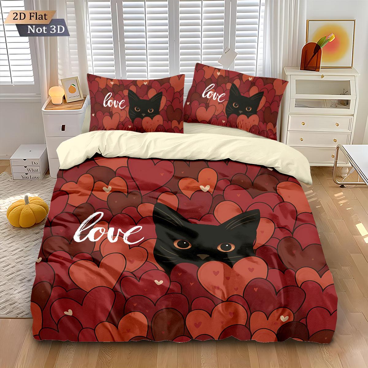 3pcs Valentine s Day Happy Romantic Love Cat Print Core less Down Duvet Cover Set Multi Size Bedroom Bedding Festival Decoration 135x200cm-EU-Single&set
3pcs Valentine s Day Happy Romantic Love Cat Print Core less Down Duvet Cover Set Multi Size Bedroom Bedding Festival Decoration 135x200cm-EU-Single&set