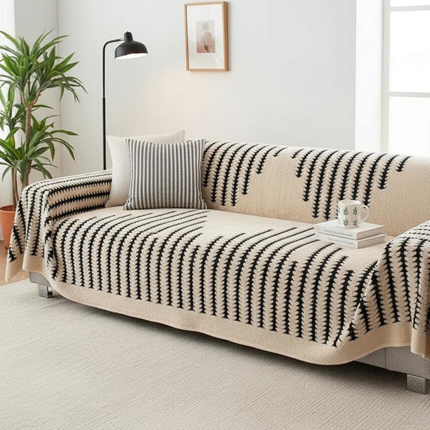 Mibai Black Striped Sofa Towel Bohemian Minimalist Art Style One-Piece Sofa Cover Cloth For Living Room Home Decor 130x183cm
Mibai Black Striped Sofa Towel Bohemian Minimalist Art Style One-Piece Sofa Cover Cloth For Living Room Home Decor 130x183cm
