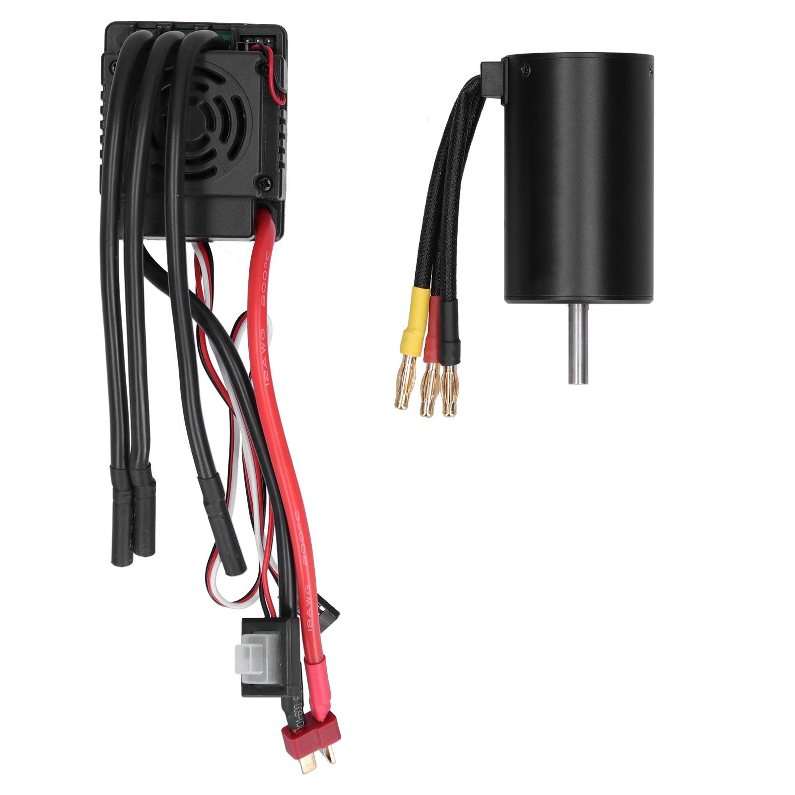 3660 3800KV Brushless Motor and 80A ESC with T Plug Combo Set Replacement for 18 RC Car
3660 3800KV Brushless Motor and 80A ESC with T Plug Combo Set Replacement for 18 RC Car