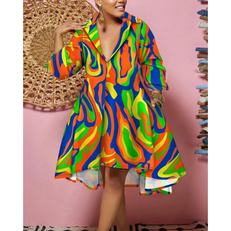 European Style Blouse Loose Fit Fashion Print Maxi Dress Women M
European Style Blouse Loose Fit Fashion Print Maxi Dress Women M
