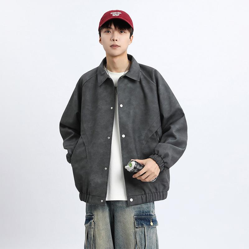 Чоловіча куртка з ПУ шкіри великого розміру – Дуже велика, Мотоциклетний стиль з лацканами, Американський дизайн L
Чоловіча куртка з ПУ шкіри великого розміру – Дуже велика, Мотоциклетний стиль з лацканами, Американський дизайн L