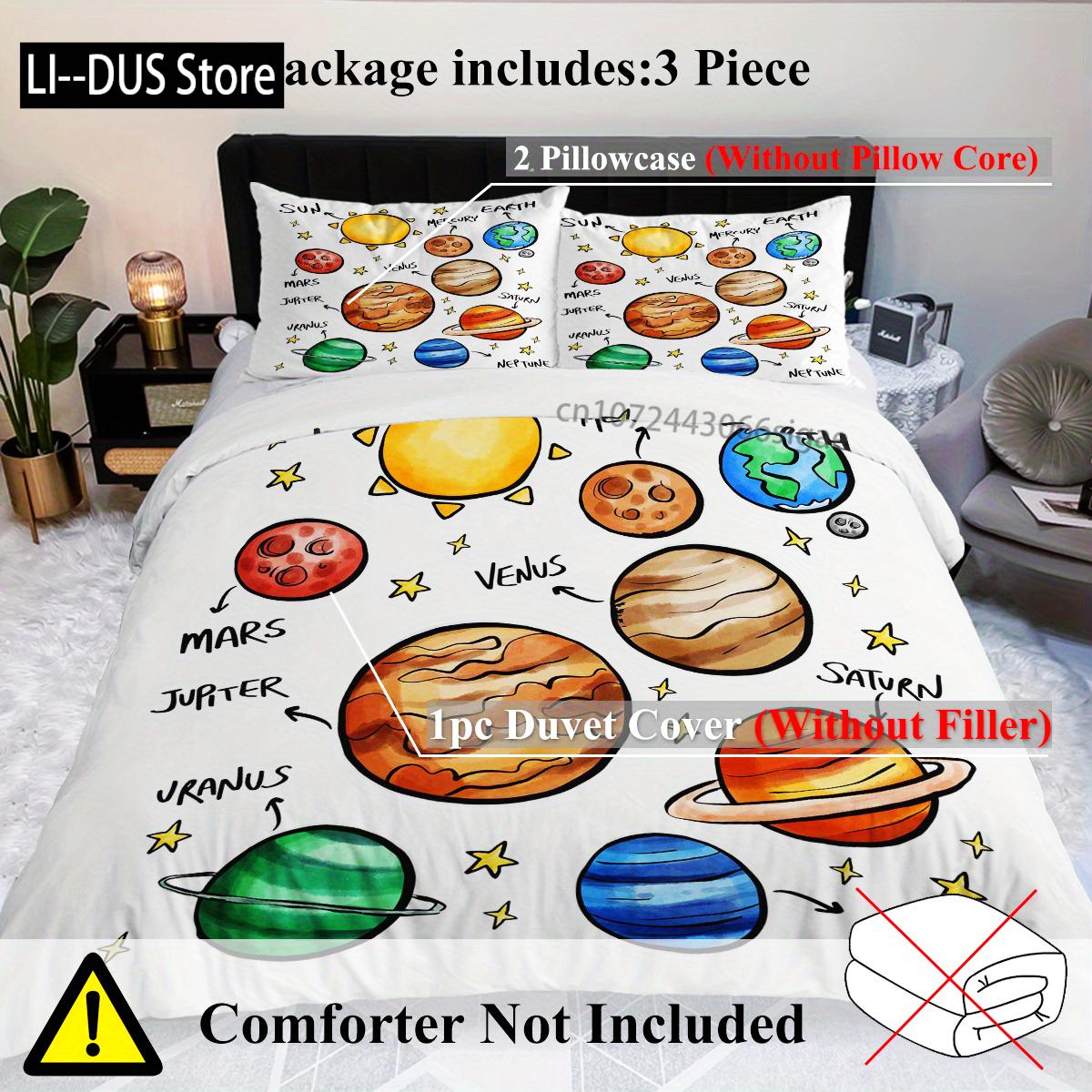 Comforter 3-Piece Solar System Planets Print - All-Season Polyester Bedding With 1 Comforter And 2 S Mach Comforter (quilt)-EU Single(135*200cm)3pcs
Comforter 3-Piece Solar System Planets Print - All-Season Polyester Bedding With 1 Comforter And 2 S Mach Comforter (quilt)-EU Single(135*200cm)3pcs