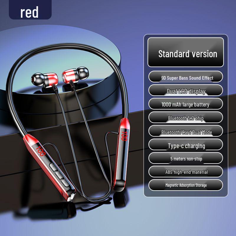 5.3 Wireless Neckband Bluetooth Headphones with Heavy Bass, Noise Cancellation, and Extended Battery Life – Universal for All Mobile Phones Dual Display - 20m Range - Universal for Phones
5.3 Wireless Neckband Bluetooth Headphones with Heavy Bass, Noise Cancellation, and Extended Battery Life – Universal for All Mobile Phones Dual Display - 20m Range - Universal for Phones