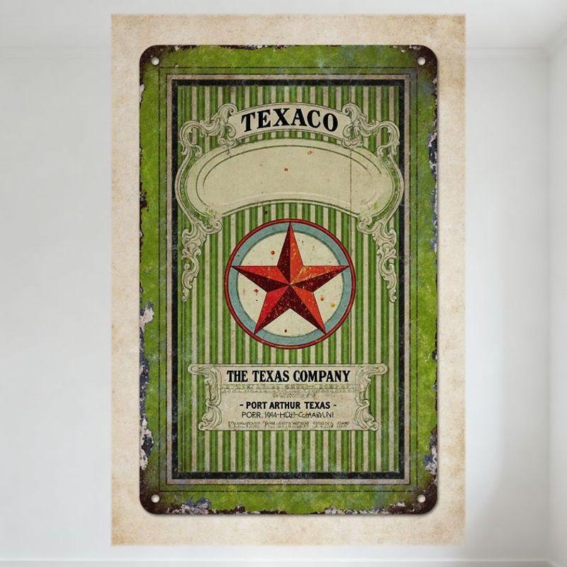 Vintage Texaco Metal Sign Texas Company Port Arthur Texas Vertical Striped Wall Decor Distressed Aged Metal Sign for Bar Pub Hom 20x30cm(7.8x11.8inch)
Vintage Texaco Metal Sign Texas Company Port Arthur Texas Vertical Striped Wall Decor Distressed Aged Metal Sign for Bar Pub Hom 20x30cm(7.8x11.8inch)