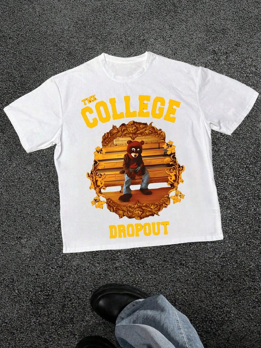 Men s The College Dropout Bear Graphic Print T Shirt Sitting Bear On Bench 100% Cotton Tee Urban S разноцветный
Men s The College Dropout Bear Graphic Print T Shirt Sitting Bear On Bench 100% Cotton Tee Urban S разноцветный