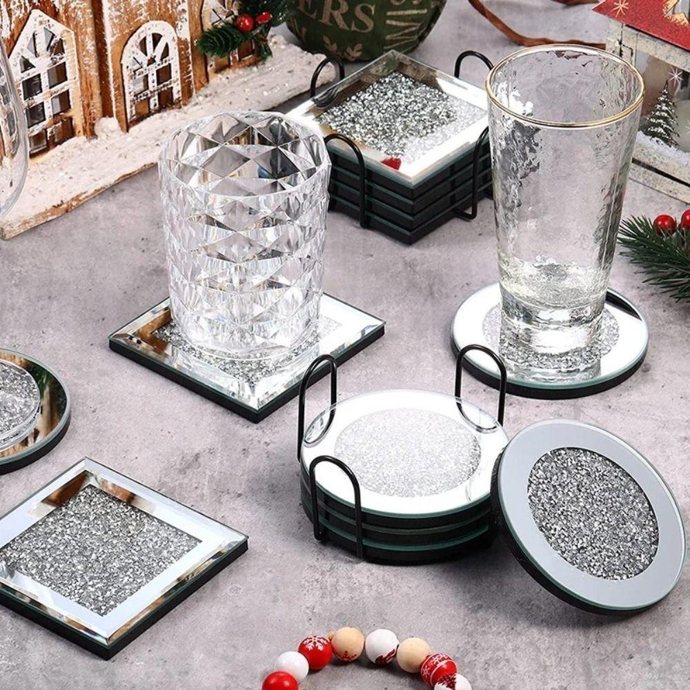 Silver Crushed Cup Coaster Heat Insulating Tea Coaster Coffee Mug Pad Tableware Decoration square
Silver Crushed Cup Coaster Heat Insulating Tea Coaster Coffee Mug Pad Tableware Decoration square