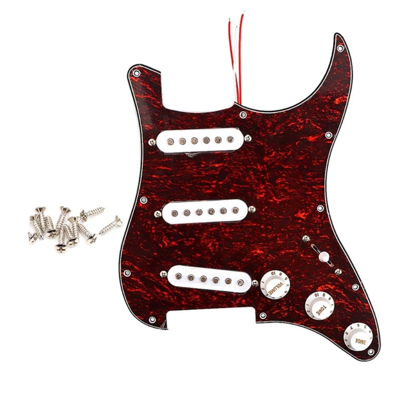 11 Holes Guitar Single Coil Pickups Prewired-Loaded SSS Pickguards Scratch Plate Set with Back Cover Guitar Part, 3Ply 1
11 Holes Guitar Single Coil Pickups Prewired-Loaded SSS Pickguards Scratch Plate Set with Back Cover Guitar Part, 3Ply 1
