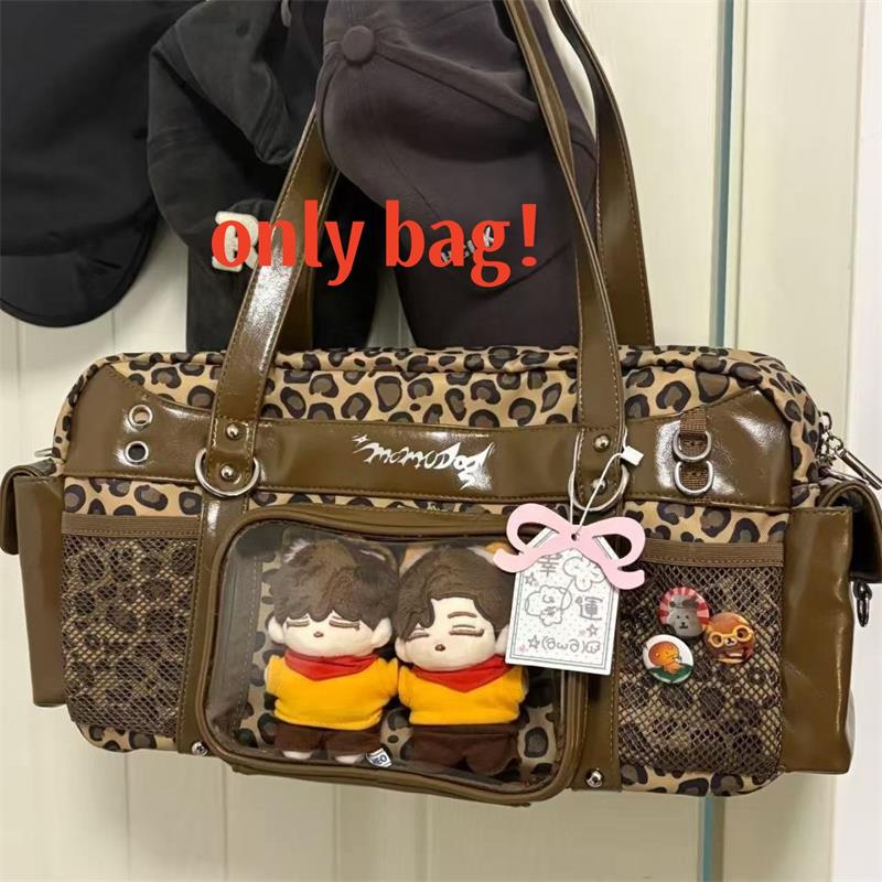 Y2k New Cute Shoulder Bag Leopard Print Ita Bag Sweet Pink Tote Bag Diy Display Handbag Large Capacity Transparent Crossbody Bag 40x15x26cm кавовий
Y2k New Cute Shoulder Bag Leopard Print Ita Bag Sweet Pink Tote Bag Diy Display Handbag Large Capacity Transparent Crossbody Bag 40x15x26cm кавовий