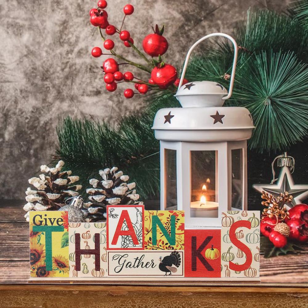 Party Supplies Thanksgiving Decoration Double-sided Festive Wooden Sign Home Decor Christmas Theme 
Party Supplies Thanksgiving Decoration Double-sided Festive Wooden Sign Home Decor Christmas Theme