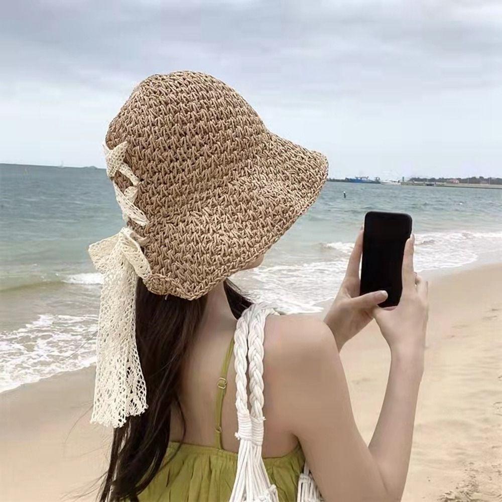 Bowknot British Style Beach Cap Flat Hat Lace Ribbon Sun Hat Weave Sun Cap Top Hat Straw Hat
Bowknot British Style Beach Cap Flat Hat Lace Ribbon Sun Hat Weave Sun Cap Top Hat Straw Hat