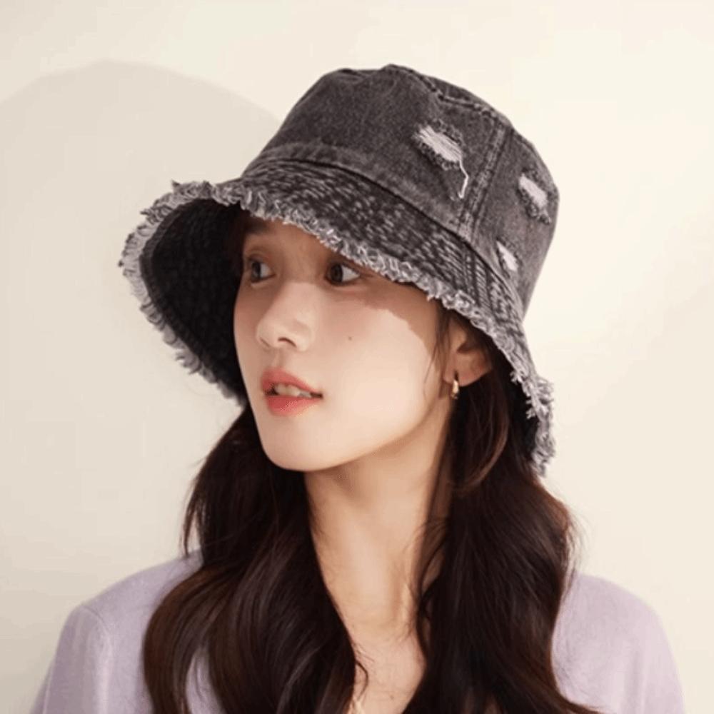 Washed Denim Fishermen Caps Large Brim Sun Protection Hat Retro Basin Hat Beach темно-синього кольору
Washed Denim Fishermen Caps Large Brim Sun Protection Hat Retro Basin Hat Beach темно-синього кольору