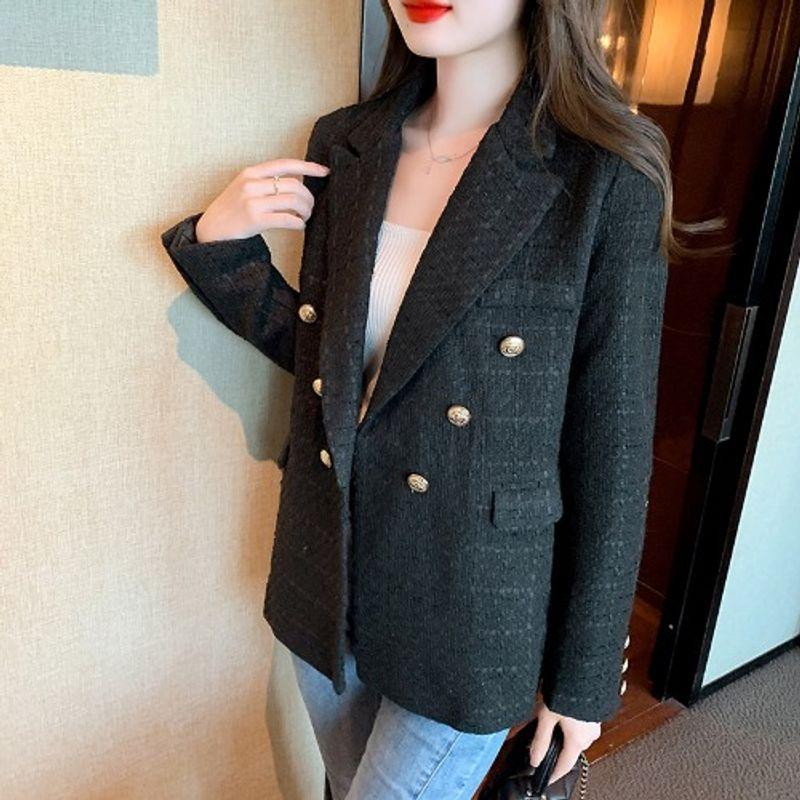 Модный осенне-зимний новый черный костюм с воротником, двубортный, классического стиля, приталенный, винтажный, повседневный, универсальный, с длинным рукавом, женский Black 2XL
Модный осенне-зимний новый черный костюм с воротником, двубортный, классического стиля, приталенный, винтажный, повседневный, универсальный, с длинным рукавом, женский Black 2XL