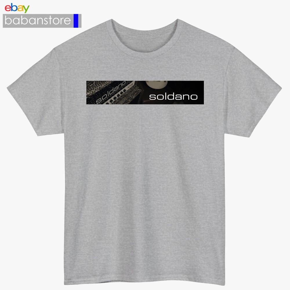 Soldano Custom Amplification Black/White/Gr wbr/ ey/Navy/Red/Li wbr/ ght Blue TShirt S5XL Unisex T-Shirt XXXL
Soldano Custom Amplification Black/White/Gr wbr/ ey/Navy/Red/Li wbr/ ght Blue TShirt S5XL Unisex T-Shirt XXXL