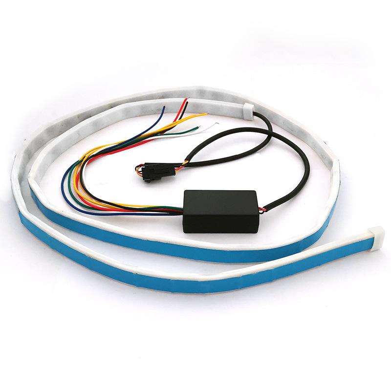 Светодиодный фонарь заднего багажника автомобиля, потоковый свет, свет улыбки багажника, плавный свет, декоративный свет для скачек, красочная полоса с струящейся водой
Светодиодный фонарь заднего багажника автомобиля, потоковый свет, свет улыбки багажника, плавный свет, декоративный свет для скачек, красочная полоса с струящейся водой